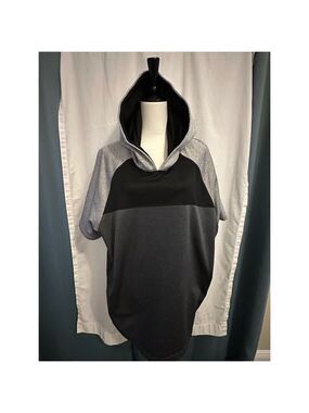 AND1 Men's 2XL Gray Hooded Short Sleeve Pullover Sweatshirt